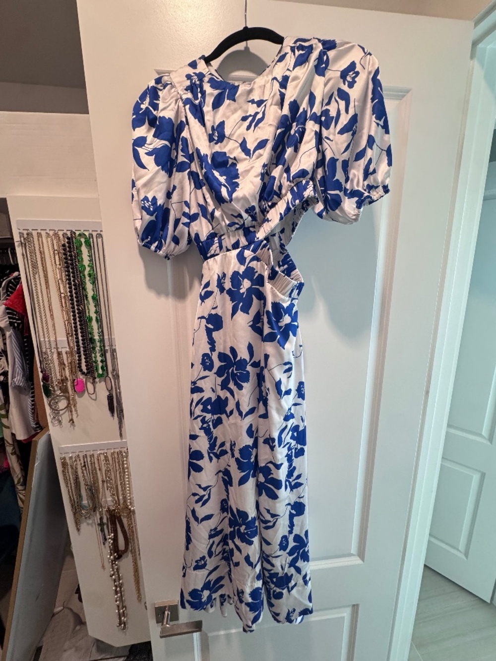 Petal & Pup white dress with blue flowers